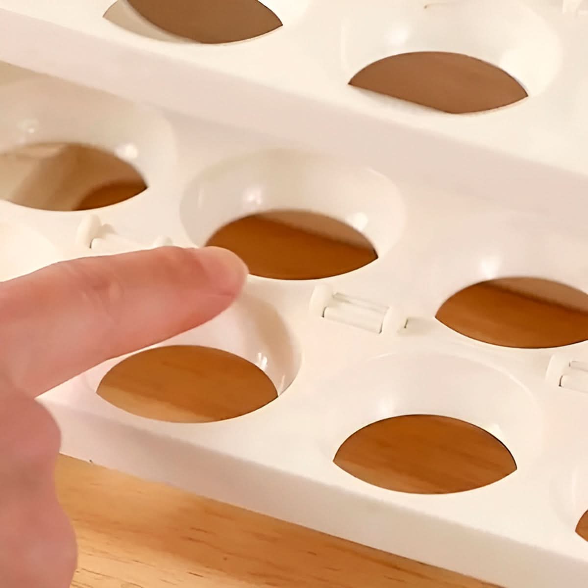 Porta Ovos Dobrável Armazenamento Organizador Geladeira
